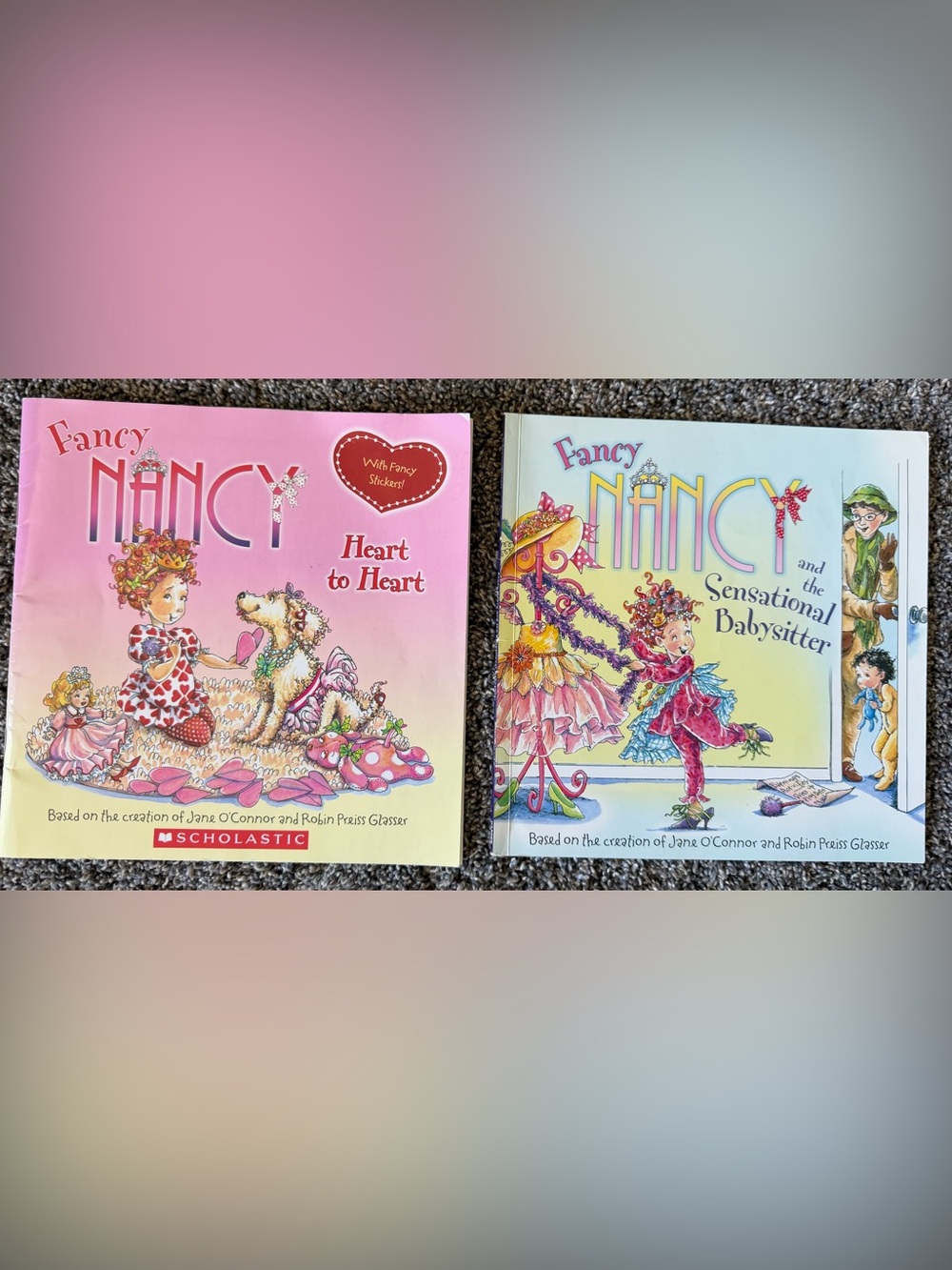 Fancy Nancy Paper Book Set – Heart to Heart & Sensational Babysitter (2 Books)